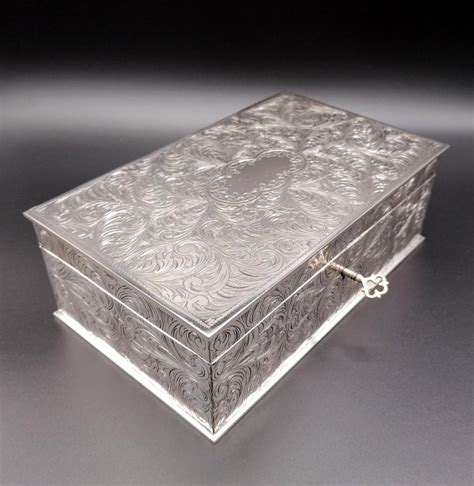 metallic jewellery box|solid silver jewelry box.